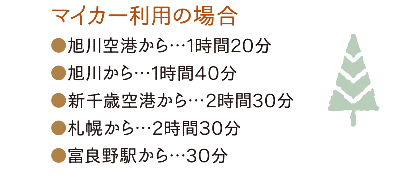 マイカー利用の場合