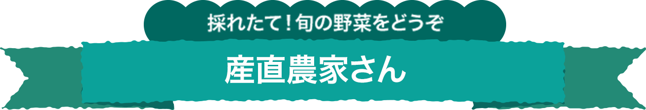 採れたて！旬の野菜をどうぞ 直送農家さん