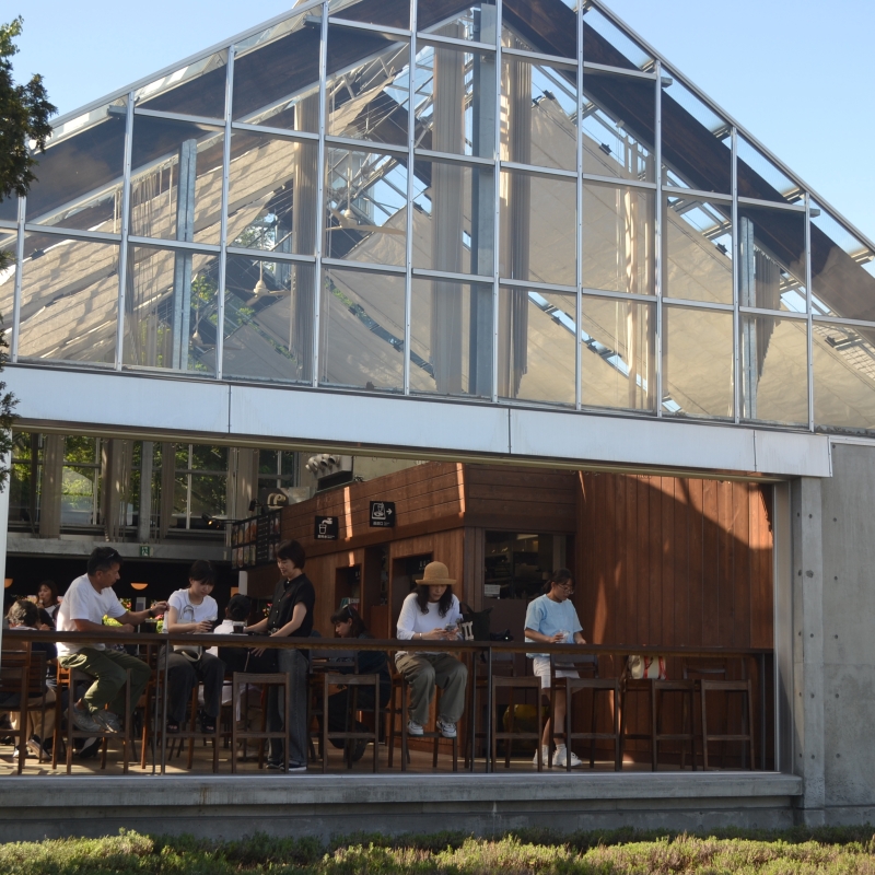 Cafe Rene at Farm Tomita features an open-air dining counter