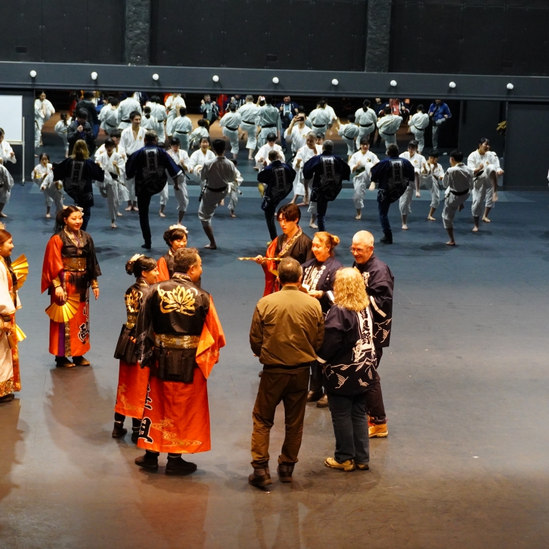Yosakoi in the foreground; Shorinji Kempo behind