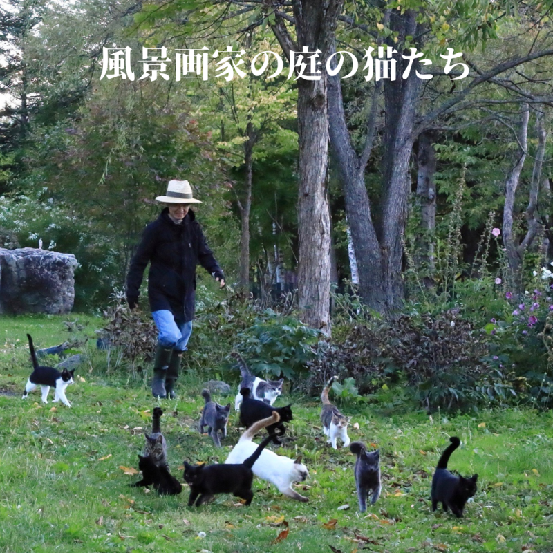 風景画家の猫たち